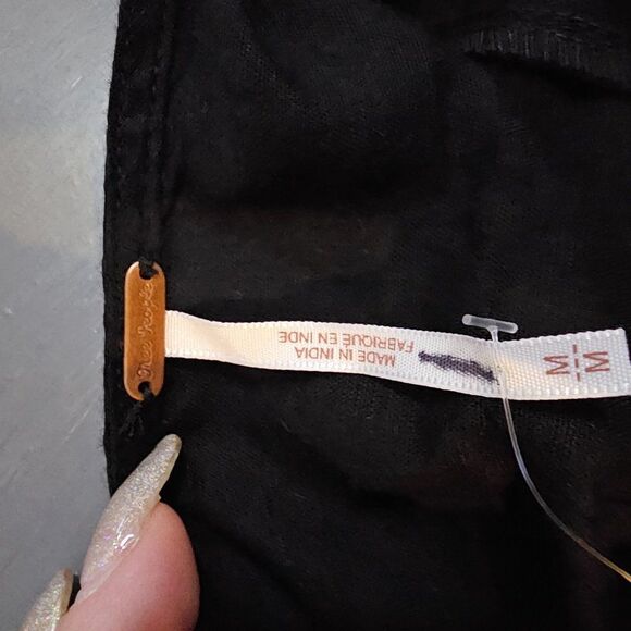 Free People Women's Black Josie Side Buttons Detail Mini Dress Size Medium - Picture 15 of 16